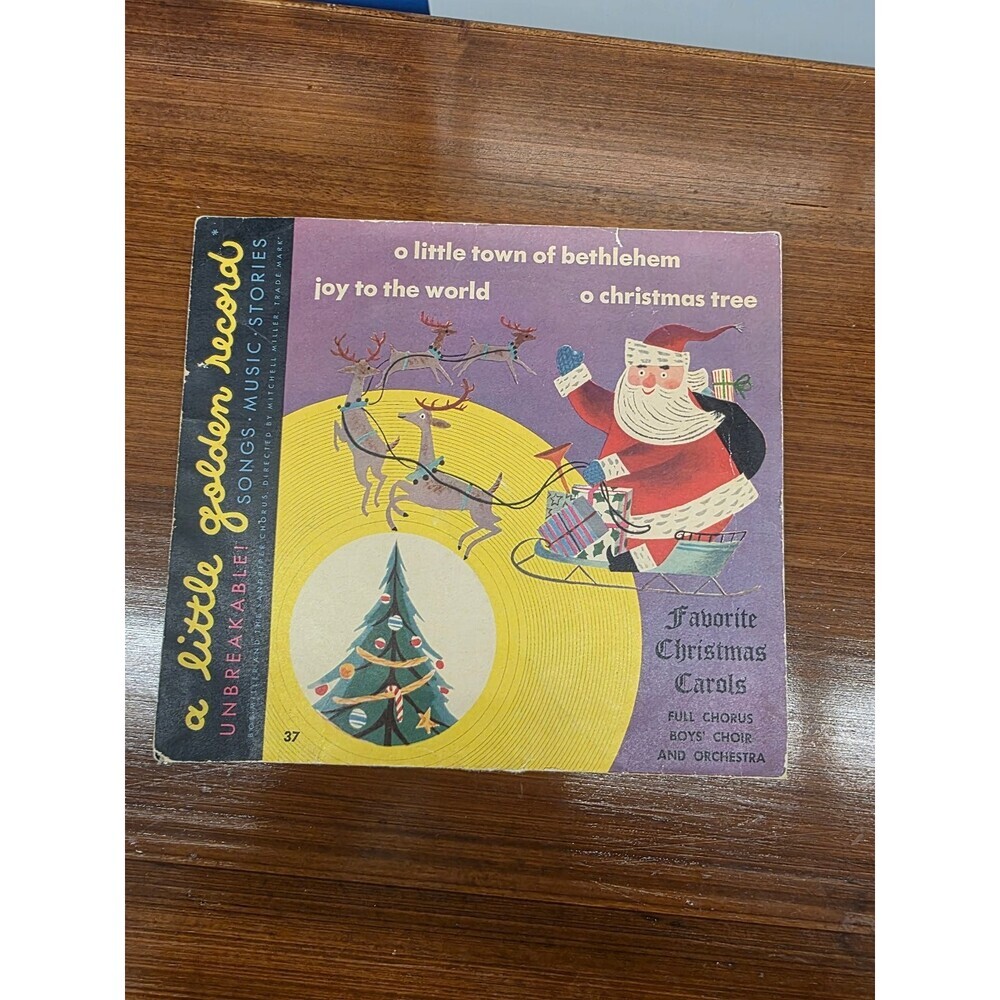 Favorite Christmas Carols 1949 Little Golden Records Christmas Yellow Vinyl